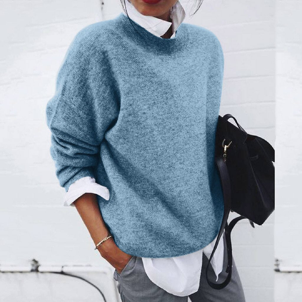 Celine Women's Cashmere Sweater – Soft Elegant Knit Pullover for Office & Casual Wear