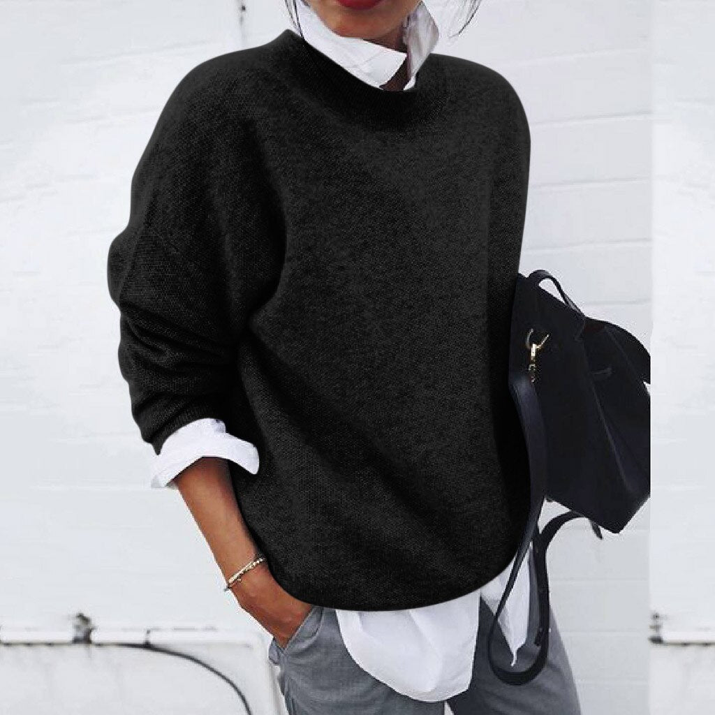 Celine Women's Cashmere Sweater – Soft Elegant Knit Pullover for Office & Casual Wear
