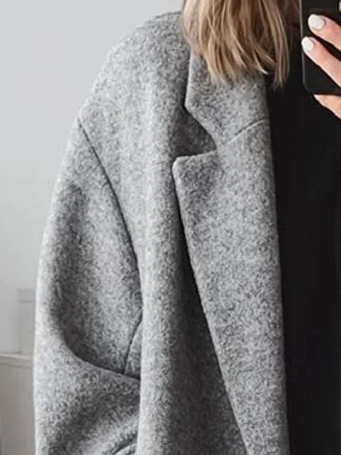 Celia Women's Oversized Wool Coat – Warm Elegant Winter Overcoat