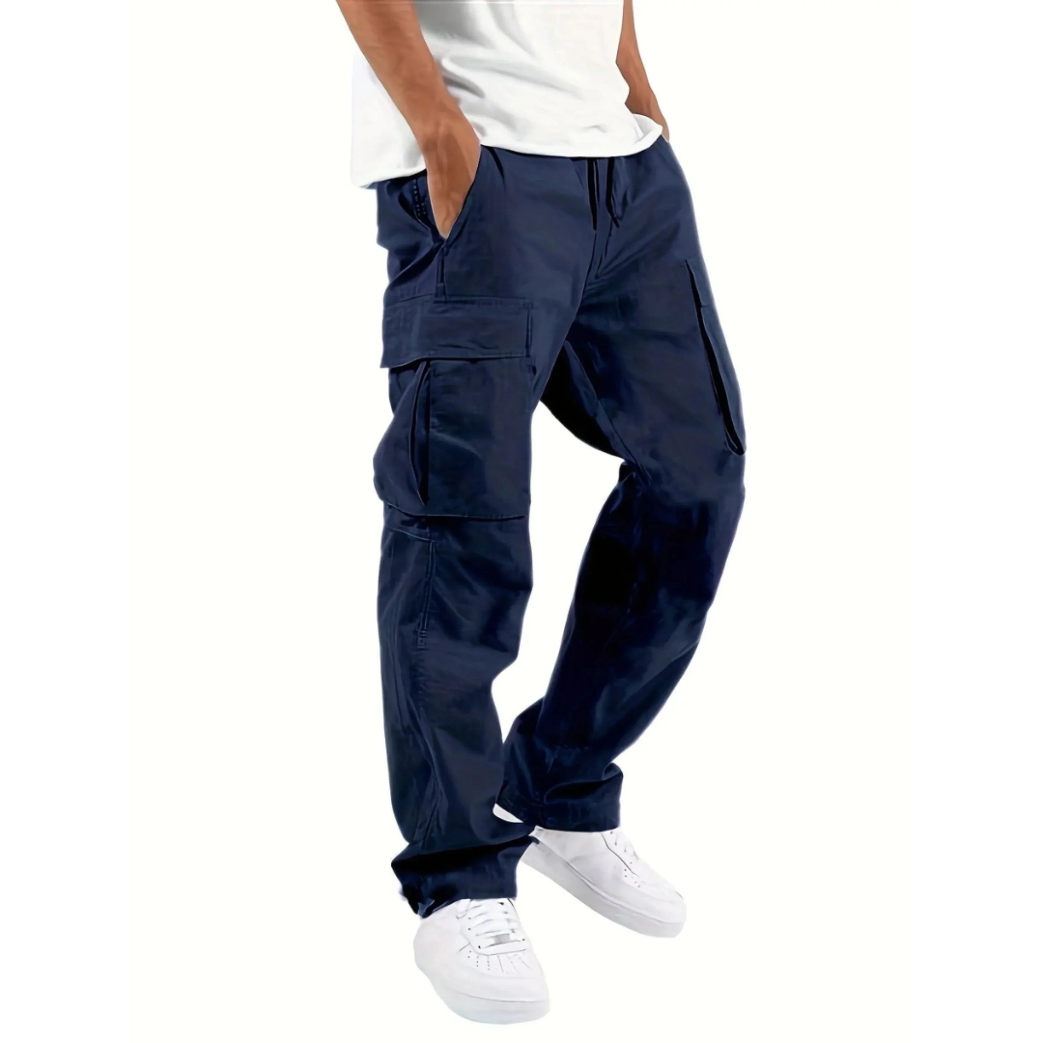 Lance Men's Cargo Pants – Wide Straight Leg Utility Trousers with Multiple Pockets