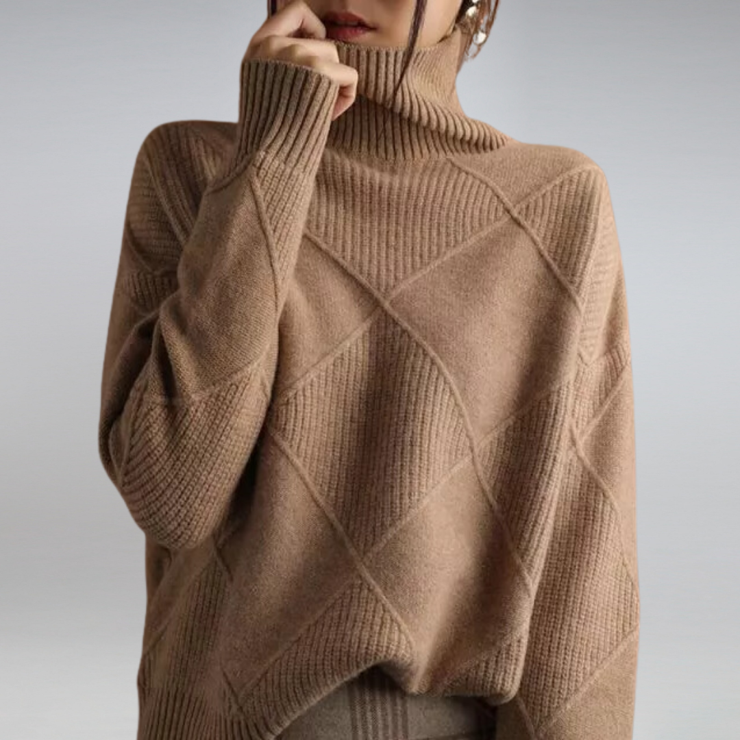 Luciana Women’s Cashmere Turtleneck Sweater – Soft Luxury Knit with Elegant Fit