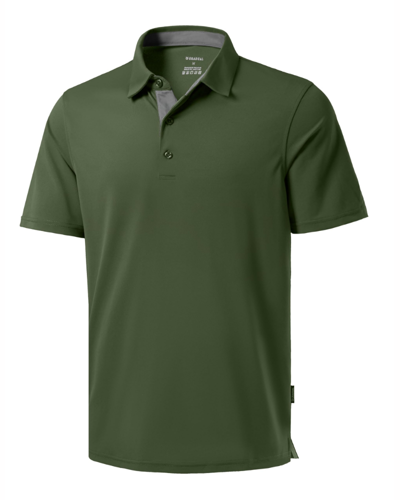 Caleb Men’s Golf Polo Shirt – Dry-Fit, UPF 50+, Moisture-Wicking Pique Fabric
