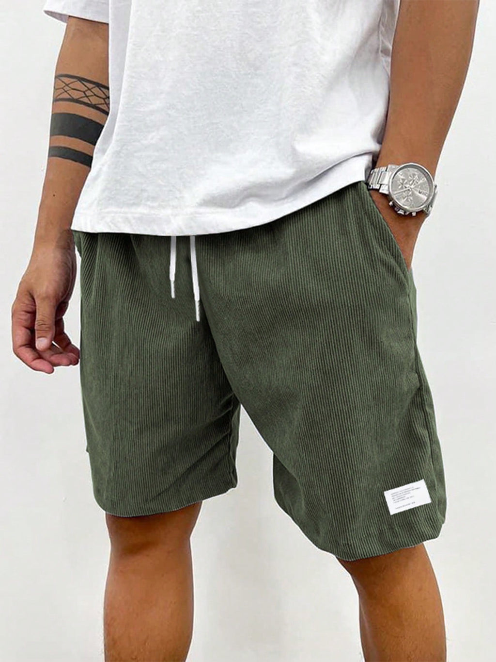 Zachary Men's Corduroy Shorts – Relaxed Fit Stretch Casual Summer Shorts