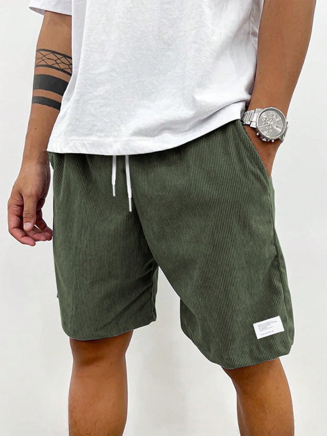 Zachary Men's Corduroy Shorts – Relaxed Fit Stretch Casual Summer Shorts