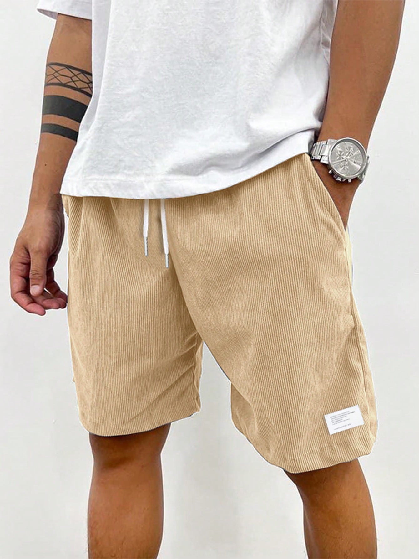 Zachary Men's Corduroy Shorts – Relaxed Fit Stretch Casual Summer Shorts