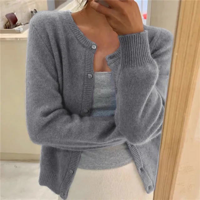 Sydney Women's Knit Cardigan – Soft Loose Fit Elegant Everyday Sweater