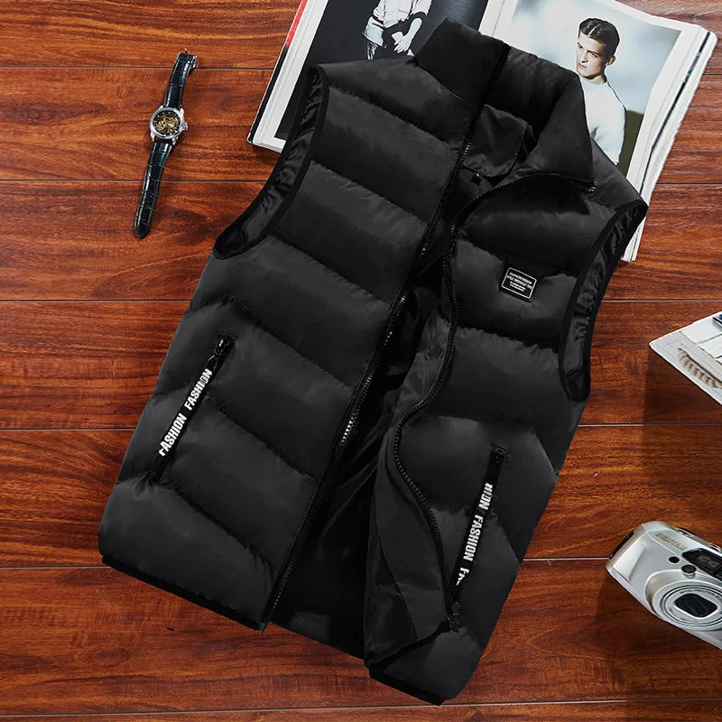 Clarence Men's Quilted Vest – Warm Sleeveless Zip-Up Winter Layer