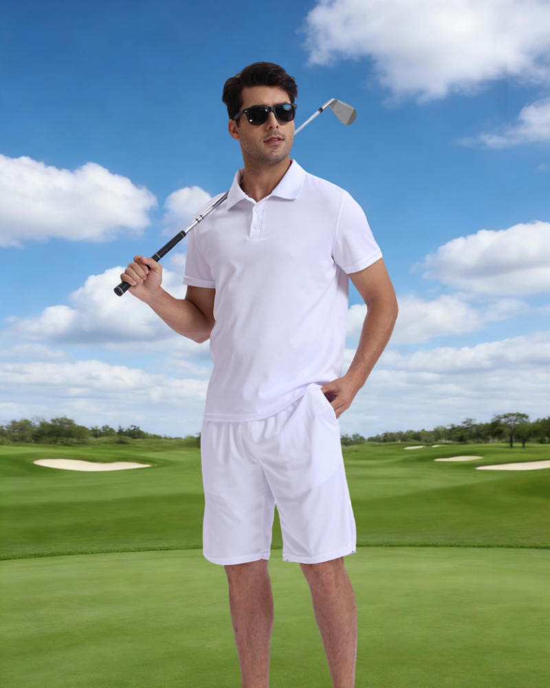 Tristan Men’s Performance Golf Polo – Quick-Dry Stretch Mesh & Sun Protection