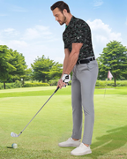 Brandon Men’s Performance Golf Polo Shirt – Moisture-Wicking Stretch Short Sleeve Print Polo