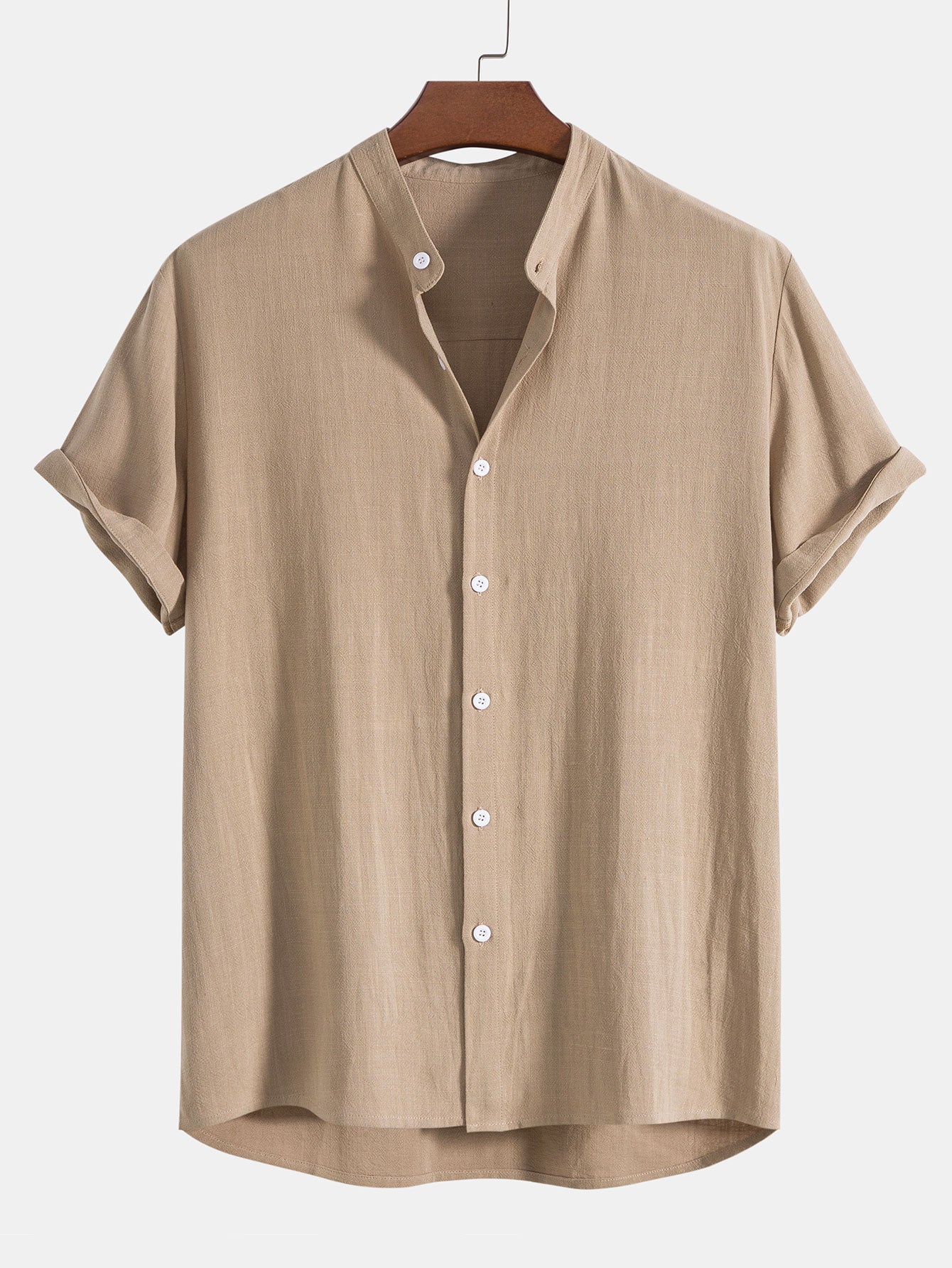Richard Men's Summer Two-Piece Set – Short Sleeve Shirt & Elastic Waist Pants
