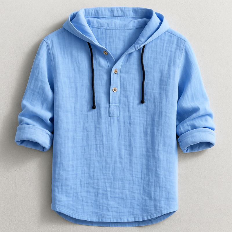 Marc Men’s Hooded Shirt – Lightweight Breathable Cotton Casual Overshirt with Modern Fit
