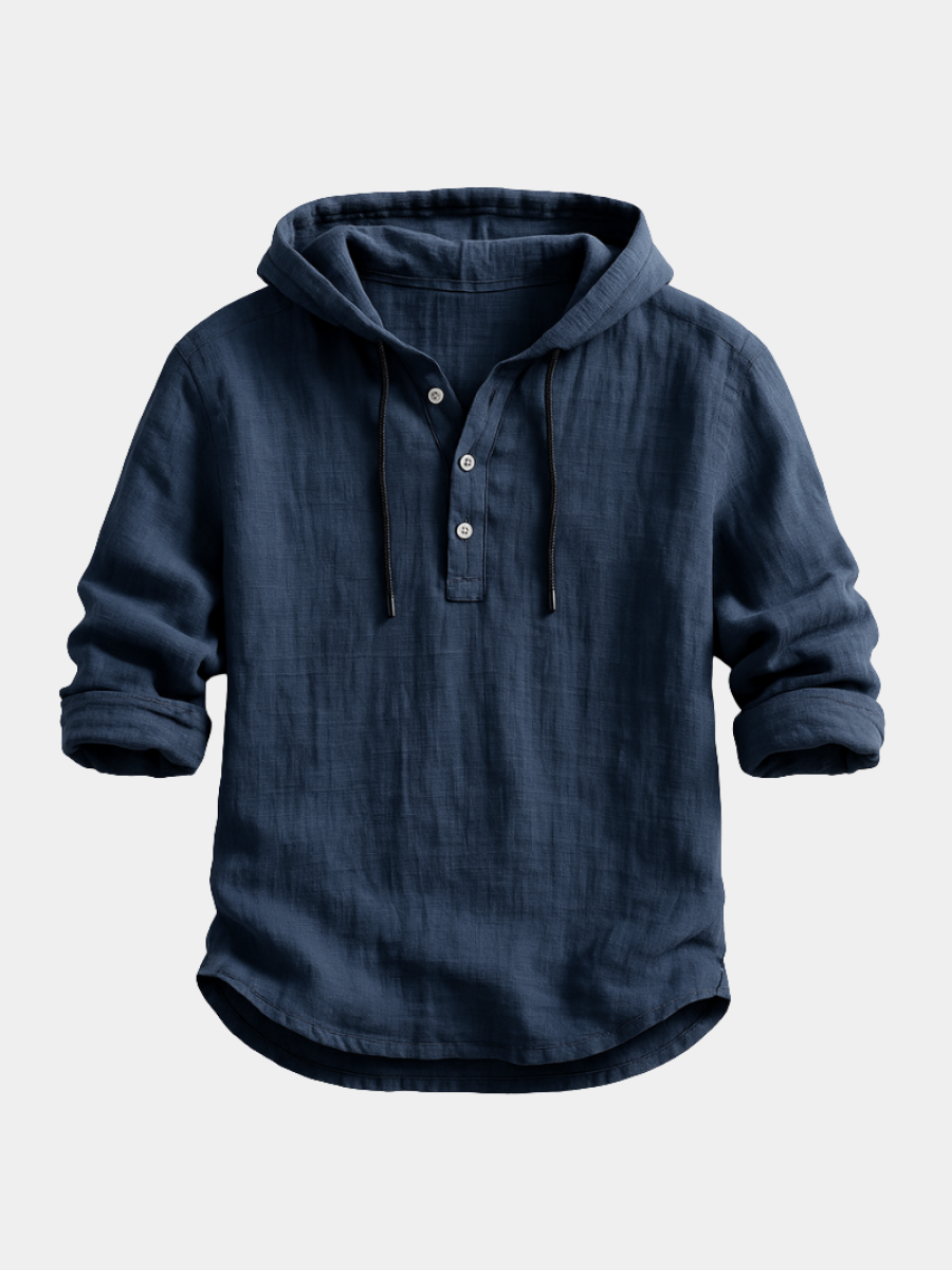 Marc Men’s Hooded Shirt – Lightweight Breathable Cotton Casual Overshirt with Modern Fit