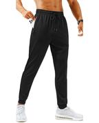 Landon Men’s Athletic Joggers – Quick-Dry 4-Way Stretch & Zipper Pockets