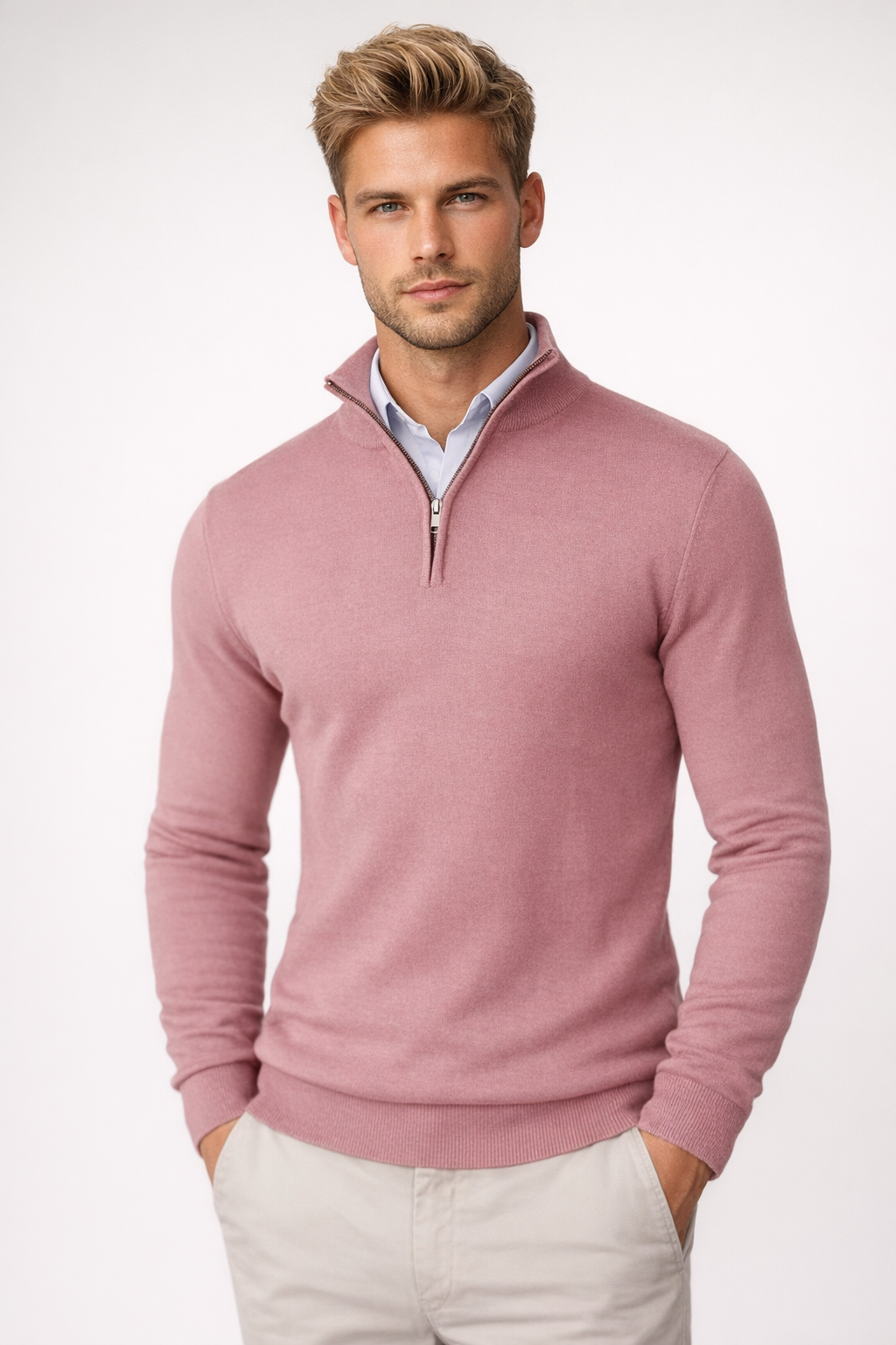 Killian Men's Half-Zip Sweater – Soft Knit Regular Fit Smart Casual Pullover