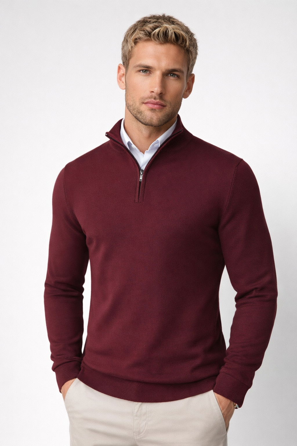 Killian Men's Half-Zip Sweater – Soft Knit Regular Fit Smart Casual Pullover