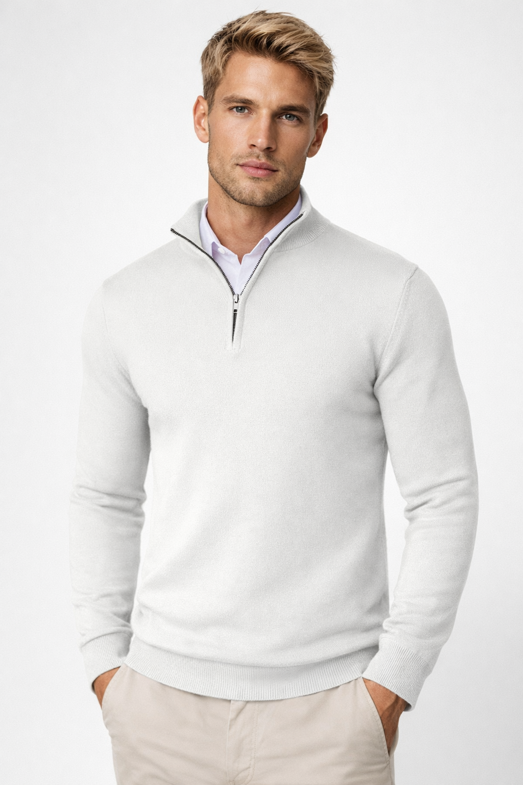Killian Men's Half-Zip Sweater – Soft Knit Regular Fit Smart Casual Pullover