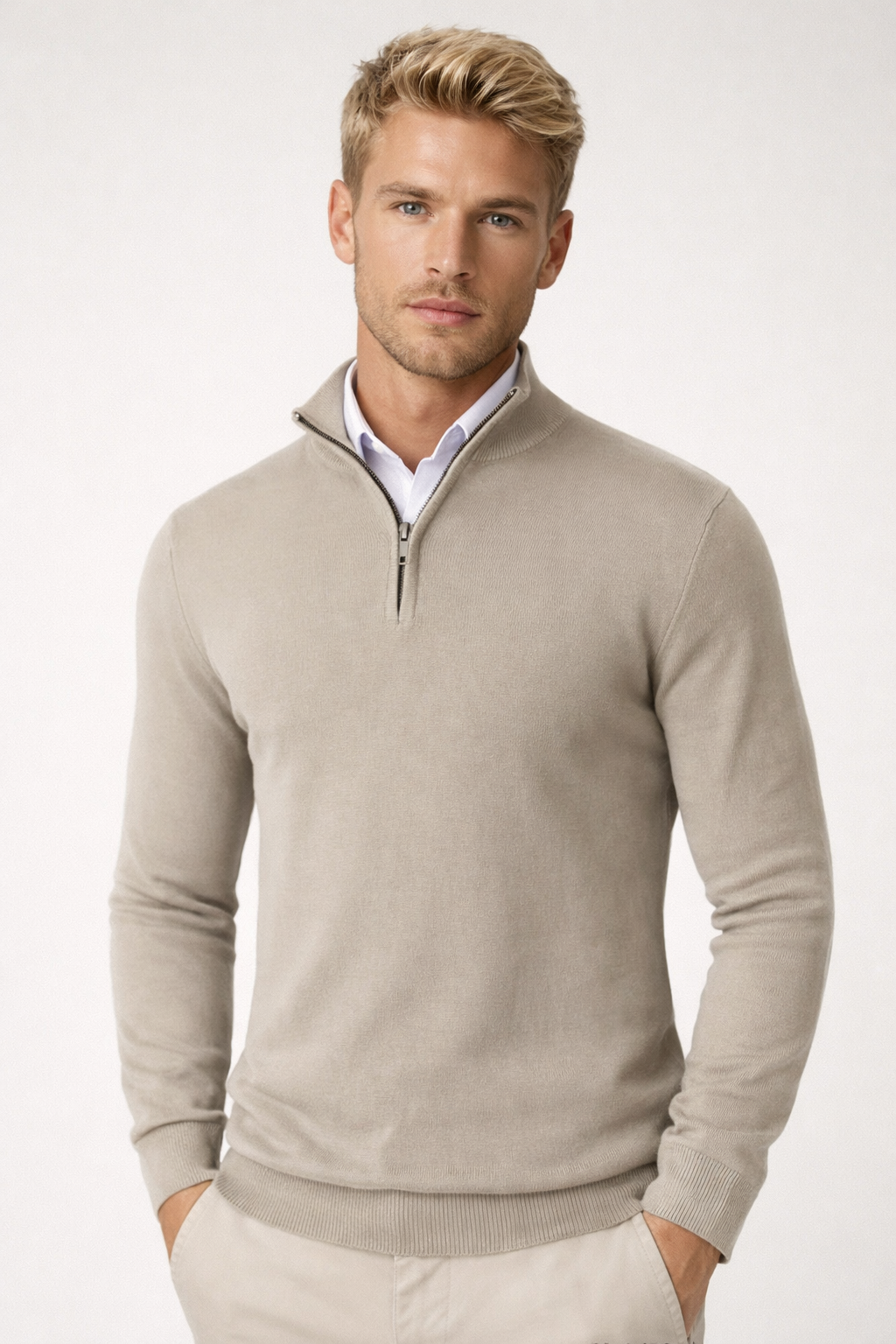 Killian Men's Half-Zip Sweater – Soft Knit Regular Fit Smart Casual Pullover