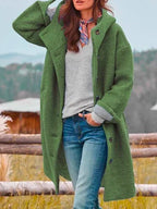 Audrey Women's Wool Coat – Elegant Warm 100% Wool Office Winter Overcoat