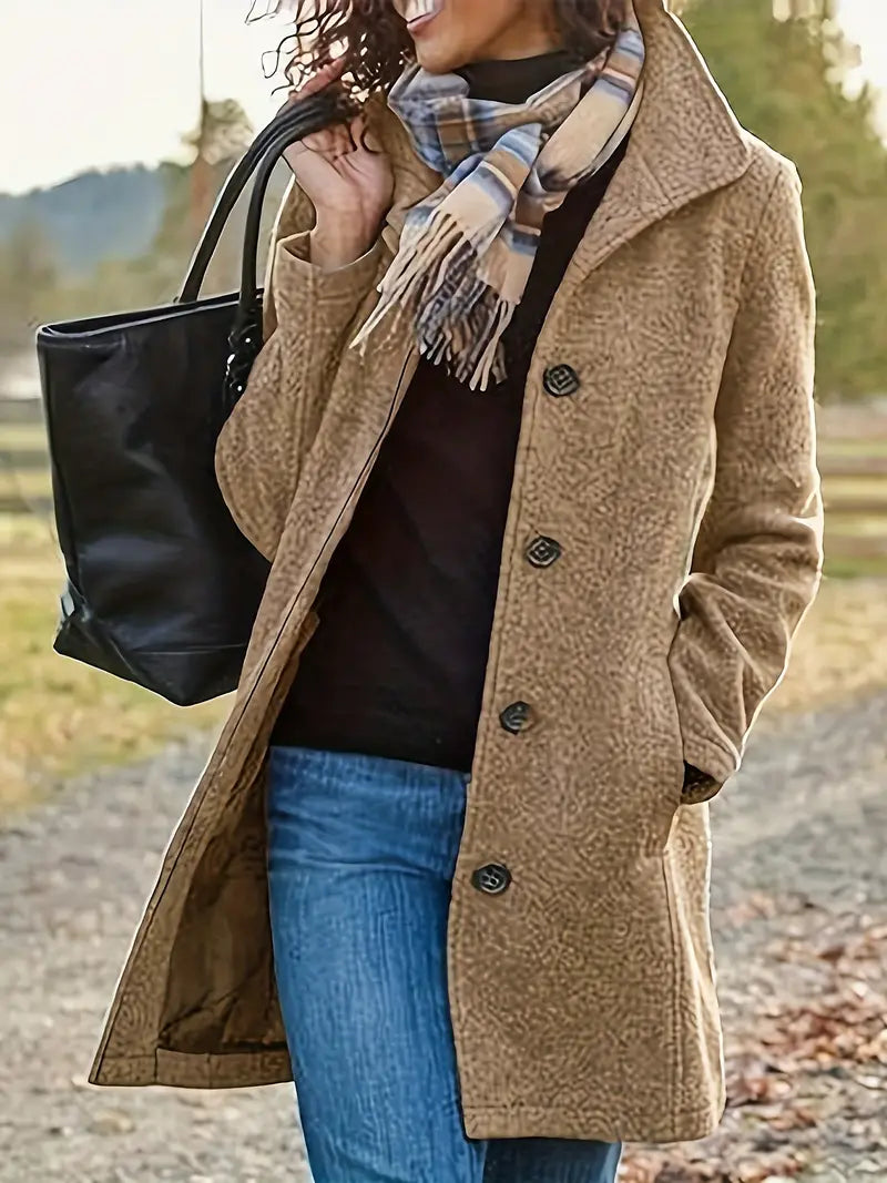 Brianna Women's Winter Coat – Warm Lined Feminine Fall Outerwear Jacket