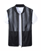 Owen Men’s Mesh Cycling Vest – Lightweight Breathable Zip-Up with 4 Pockets