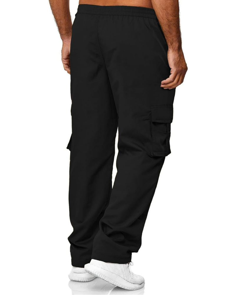 Hunter Men’s Casual Cargo Pants – Relaxed Fit, Drawstring Waist & Multi-Pocket Design