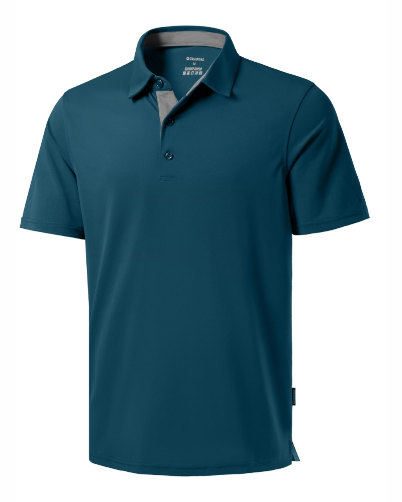 Caleb Men’s Golf Polo Shirt – Dry-Fit, UPF 50+, Moisture-Wicking Pique Fabric