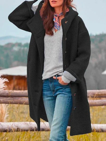 Audrey Women's Wool Coat – Elegant Warm 100% Wool Office Winter Overcoat