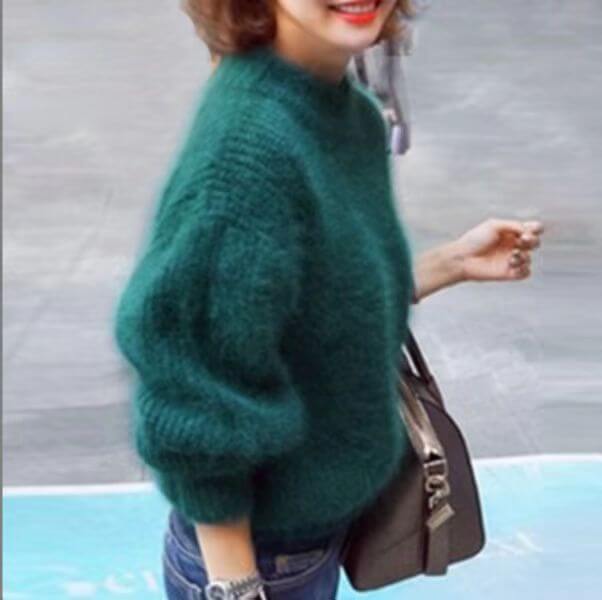 Emilie Women's Wool Knit Sweater – Loose Fit Soft Winter Pullover