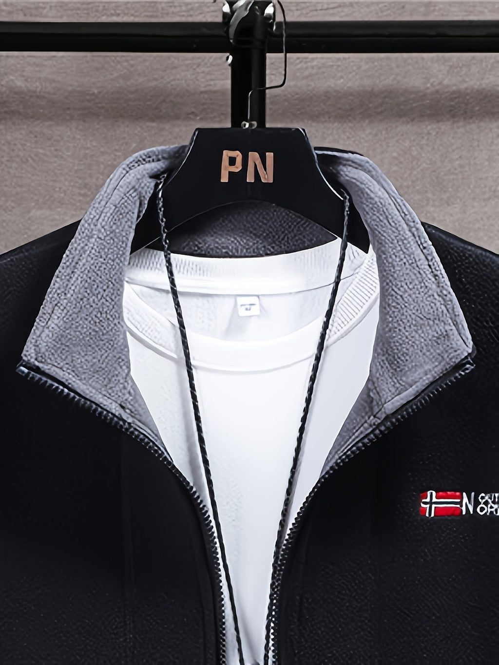 Julius Men's Fleece Jacket – Outdoor Norway High Collar Breathable Warm Layer