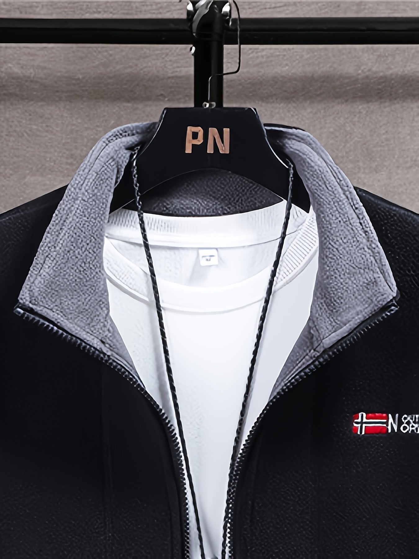 Julius Men's Fleece Jacket – Outdoor Norway High Collar Breathable Warm Layer