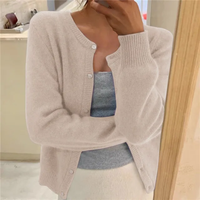 Sydney Women's Knit Cardigan – Soft Loose Fit Elegant Everyday Sweater