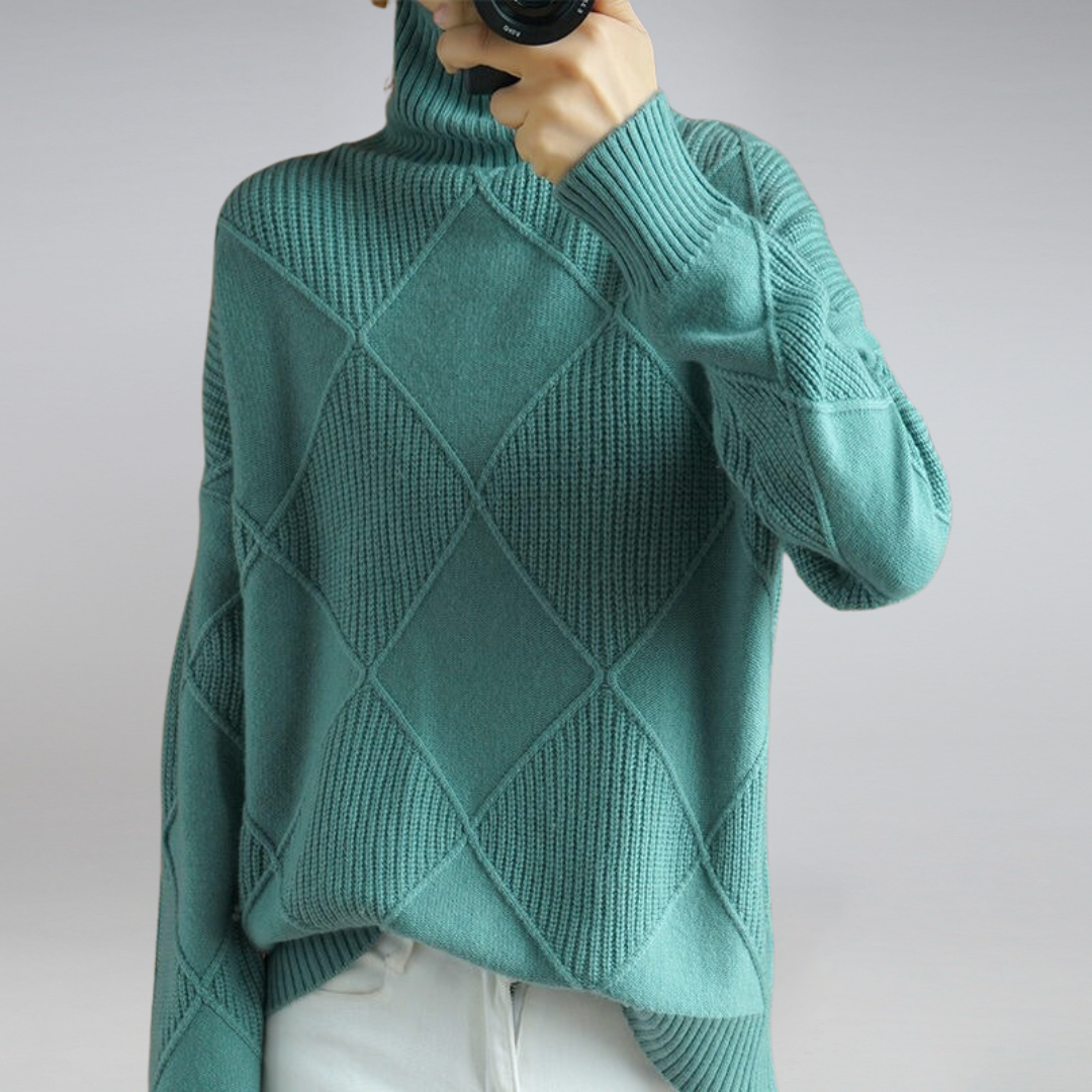 Luciana Women’s Cashmere Turtleneck Sweater – Soft Luxury Knit with Elegant Fit