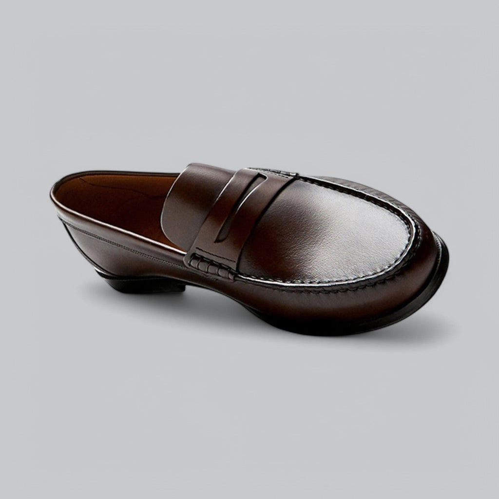 Joel Men's Leather Loafers – Slip-On Casual Smart Dress Shoes