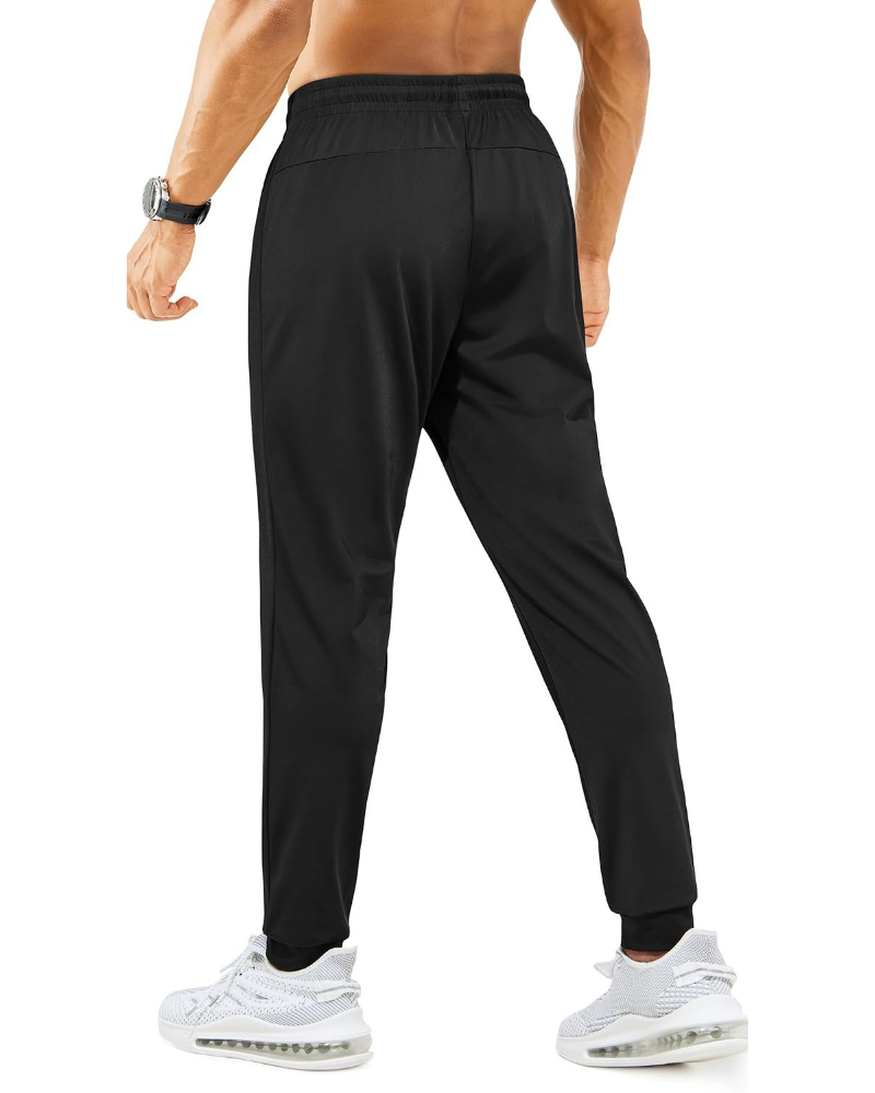 Landon Men’s Athletic Joggers – Quick-Dry 4-Way Stretch & Zipper Pockets