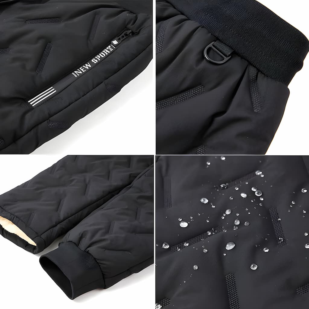 Liam Men's Thermal Pants – Waterproof Sherpa-Lined Winter Trousers with Zip Pockets