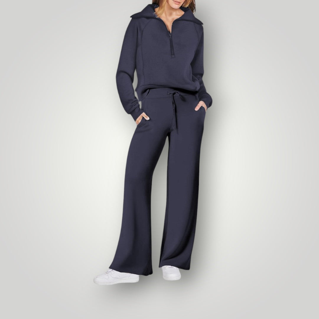Lilou Women's Lounge Set – Oversized Sweatshirt & Jogger Pants Matching Set
