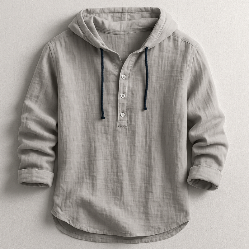 Marc Men’s Hooded Shirt – Lightweight Breathable Cotton Casual Overshirt with Modern Fit
