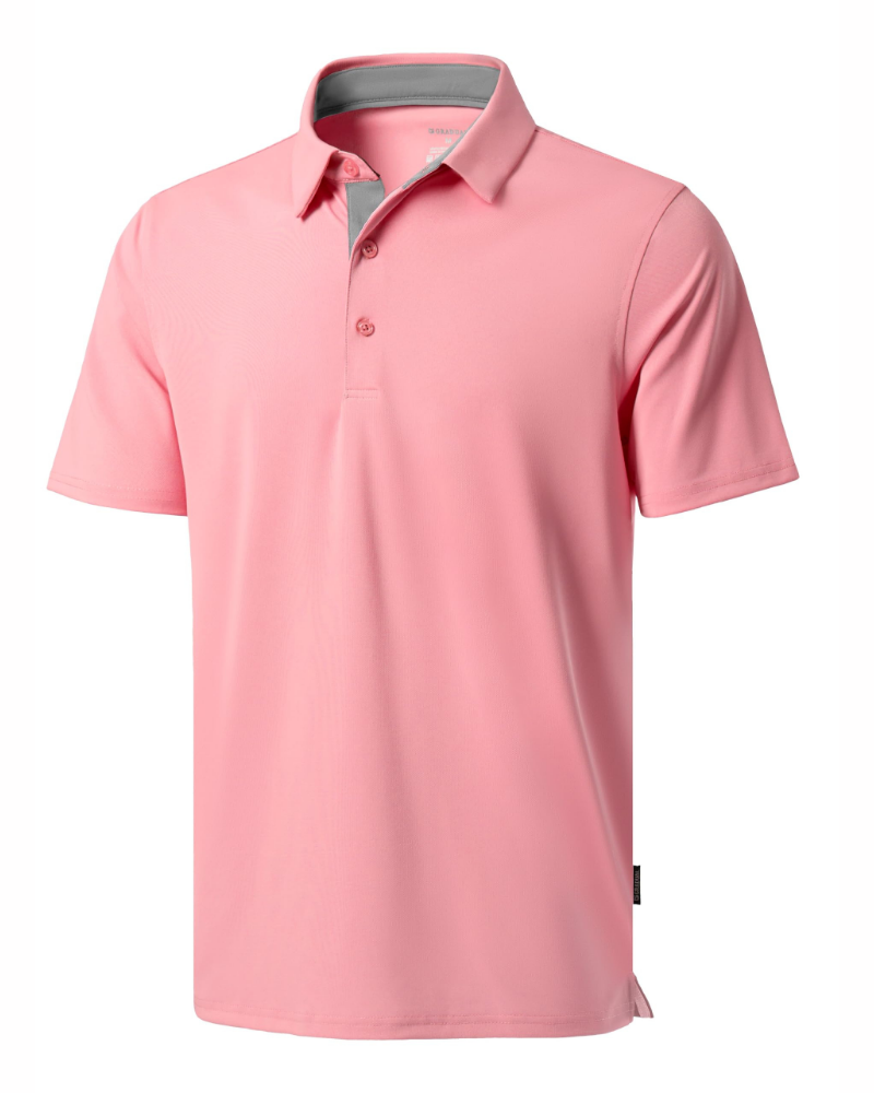 Caleb Men’s Golf Polo Shirt – Dry-Fit, UPF 50+, Moisture-Wicking Pique Fabric