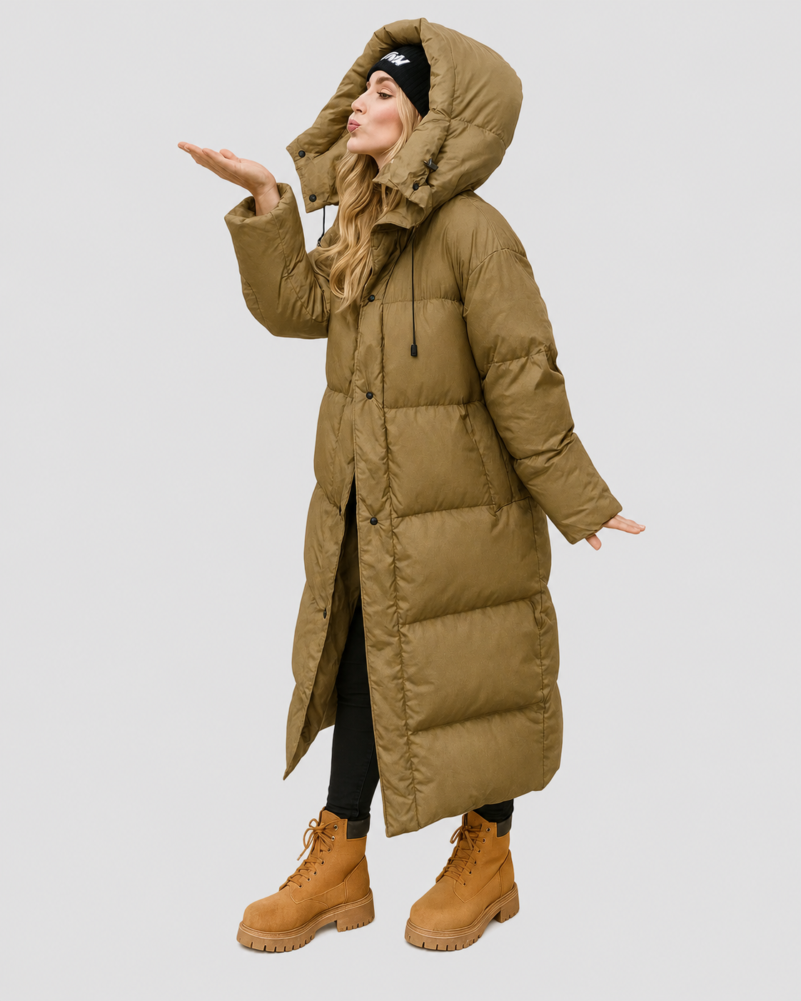 Laura Women's Long Puffer Coat – Oversized Quilted Winter Jacket for Casual Wear