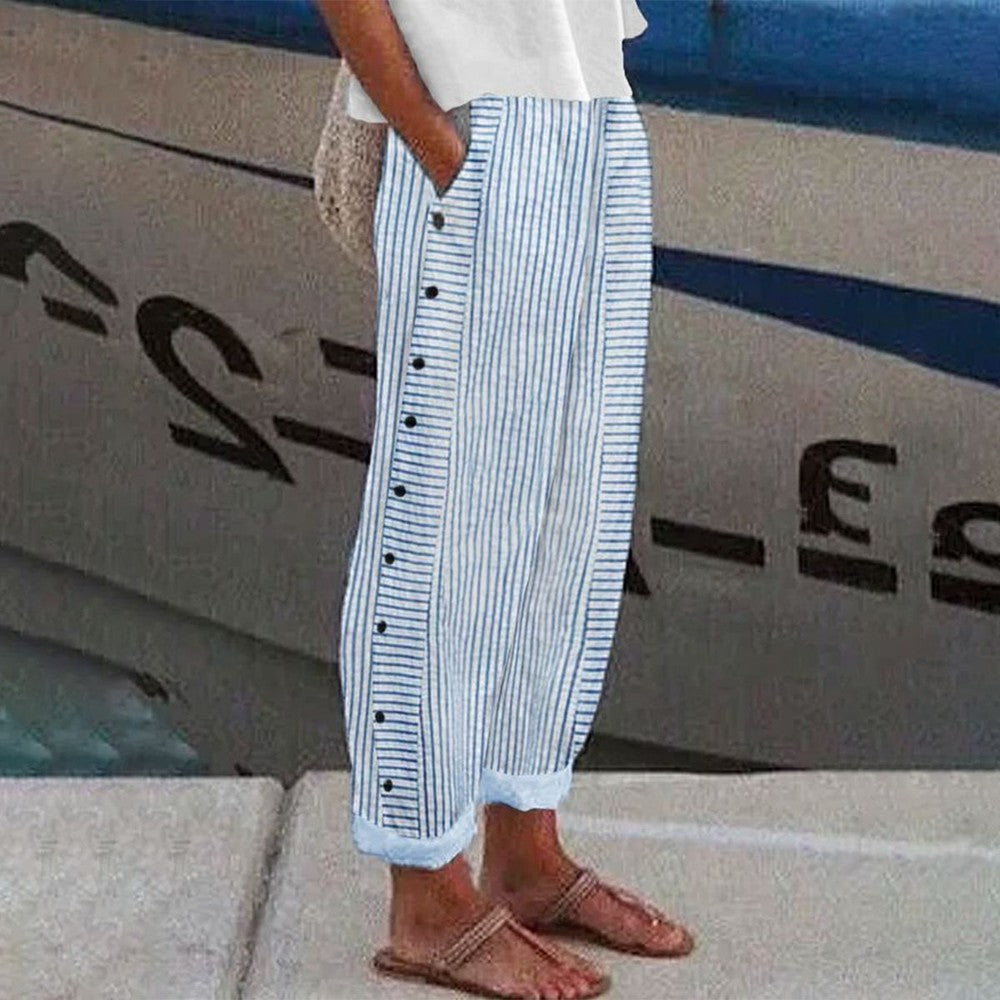 Pia Women's Casual Pants – Relaxed Lightweight Trousers with Side Pockets