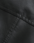 Janiyah Women's Leather Jacket – Stand Collar Zip Jacket with Pockets