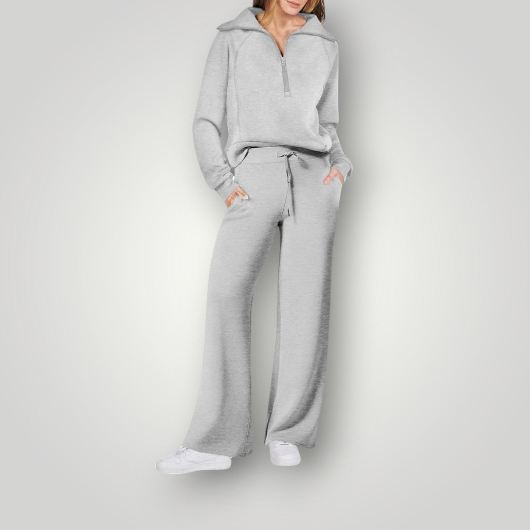 Lilou Women's Lounge Set – Oversized Sweatshirt & Jogger Pants Matching Set