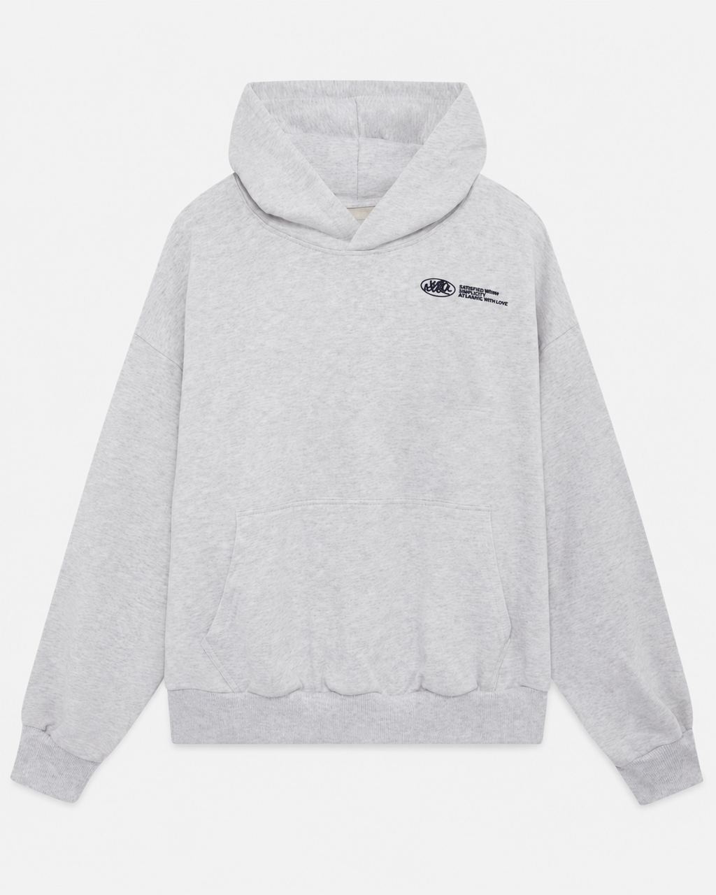 Kenna Women's Cotton Hoodie – Minimalist Gray Pullover with Kangaroo Pocket