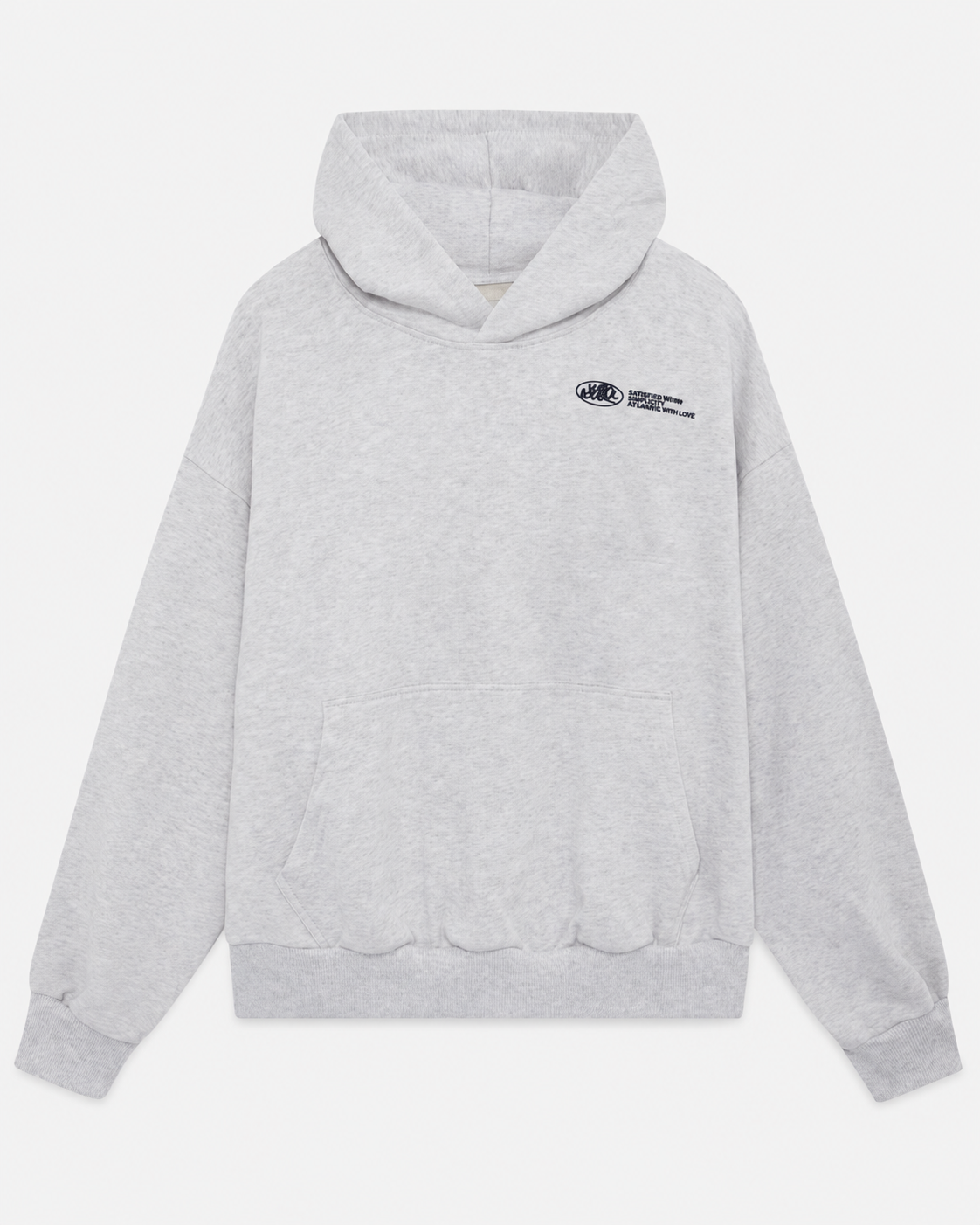 Kenna Women's Cotton Hoodie – Minimalist Gray Pullover with Kangaroo Pocket