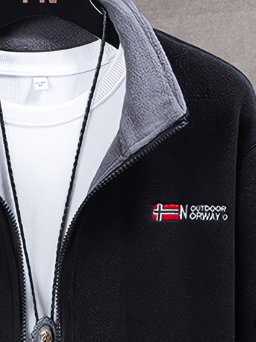 Julius Men's Fleece Jacket – Outdoor Norway High Collar Breathable Warm Layer