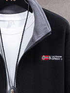 Julius Men's Fleece Jacket – Outdoor Norway High Collar Breathable Warm Layer