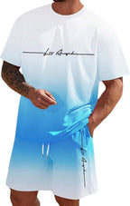 Derek Men's Lounge Set – T-Shirt & Shorts Casual Fit Lightweight Summer Outfit