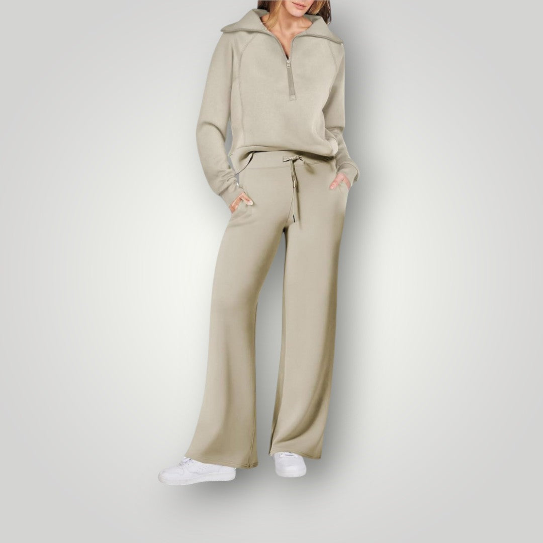 Lilou Women's Lounge Set – Oversized Sweatshirt & Jogger Pants Matching Set