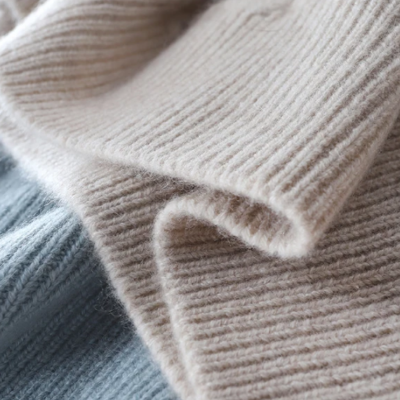 Camille Women's Cashmere Turtleneck Sweater – 100% Cashmere Elegant Winter Knit
