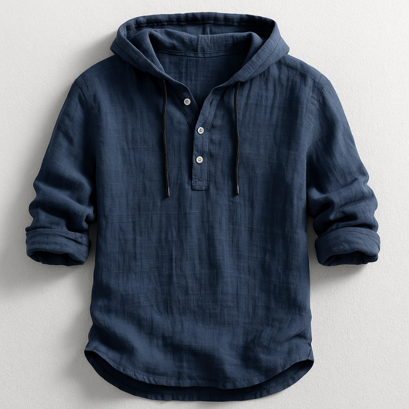 Marc Men’s Hooded Shirt – Lightweight Breathable Cotton Casual Overshirt with Modern Fit